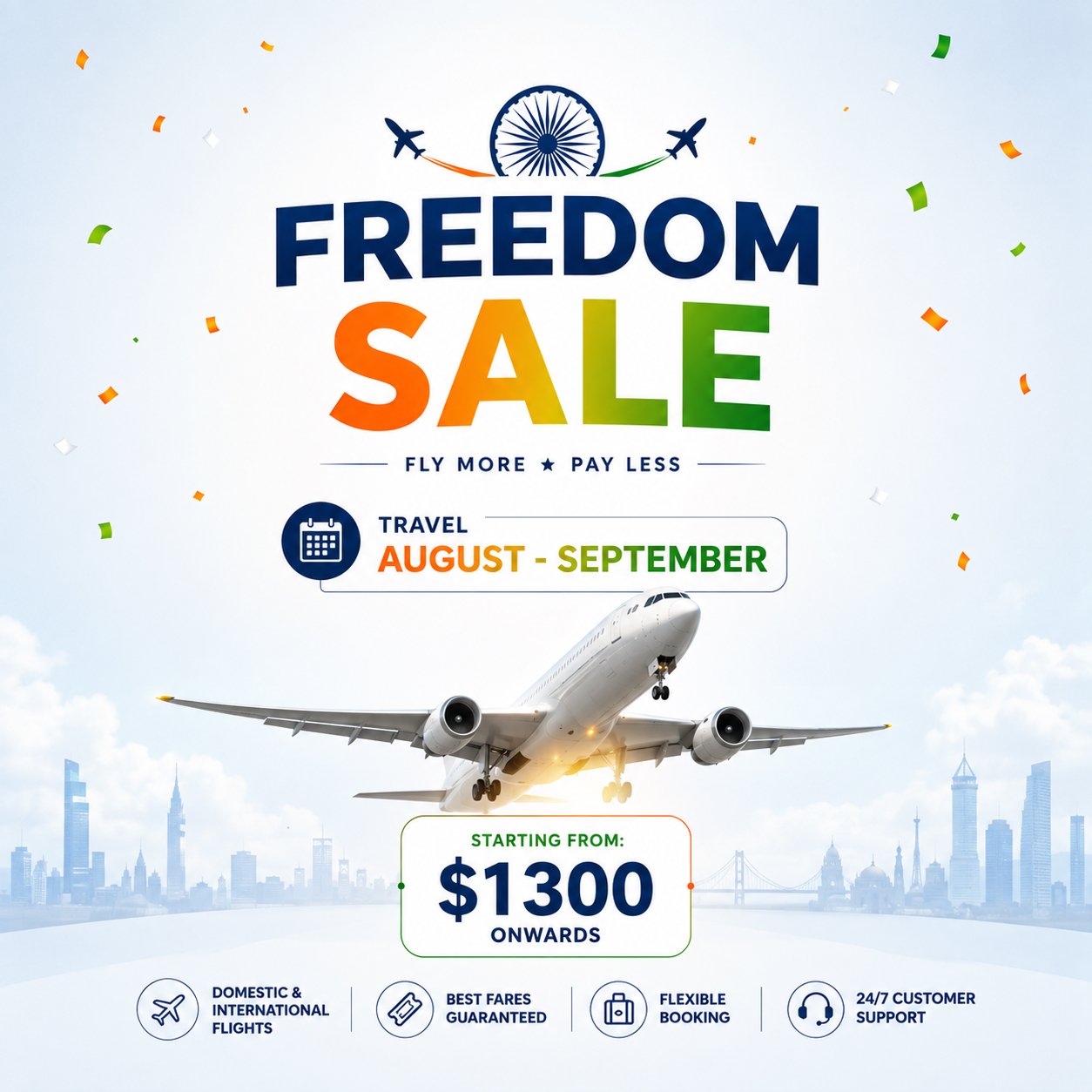 Freedom sale starting from: $1300 onwards