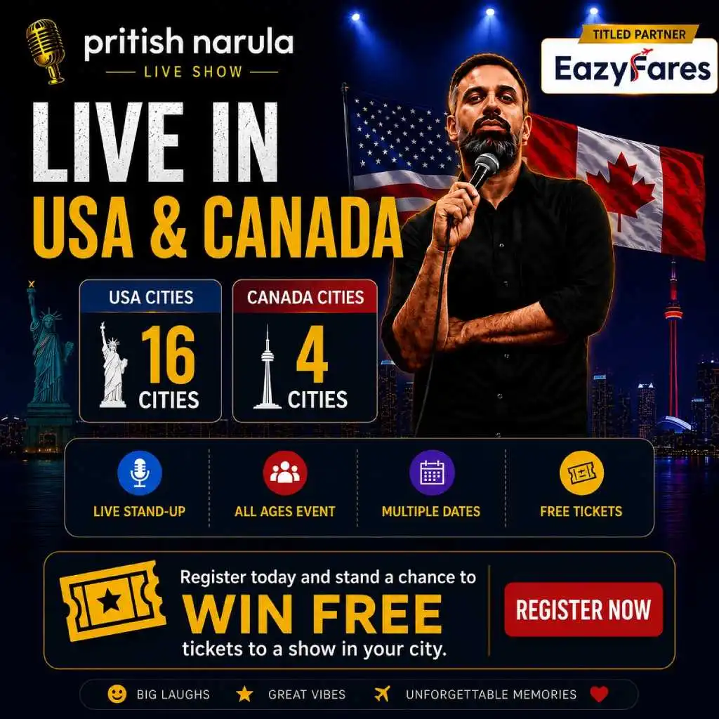 Register Now for a Chance to Win Tickets to Pritish Narula's USA & Canada Tour!